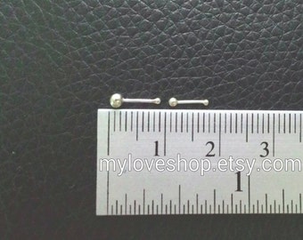 1 mm 2 mm 2.5 mm Silver Nose Stud, Tiny Ball End, Silver Ball Nose Bone, Silver Nose Stud, Cartilage stud, Nose Ring, Nose Pin, CHOOSE SIZE