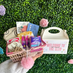 First Period Kit - First Flow Gift - Teen Period Box - Shark Week - Gift for Her - Period Survival Kit - Period Spa Gift Set