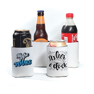 Custom 12oz Can Coolers 10 pack - Insulated Neoprene Customizable with Logo or Text - Weddings, Parties, Events, Offices, Birthdays