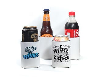 Custom 12oz Can Coolers 10 pack - Insulated Neoprene Customizable with Logo or Text - Weddings, Parties, Events, Offices, Birthdays