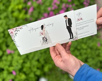 Sliding Animated Wedding Invitations: Interactive Bride & Groom Reveal