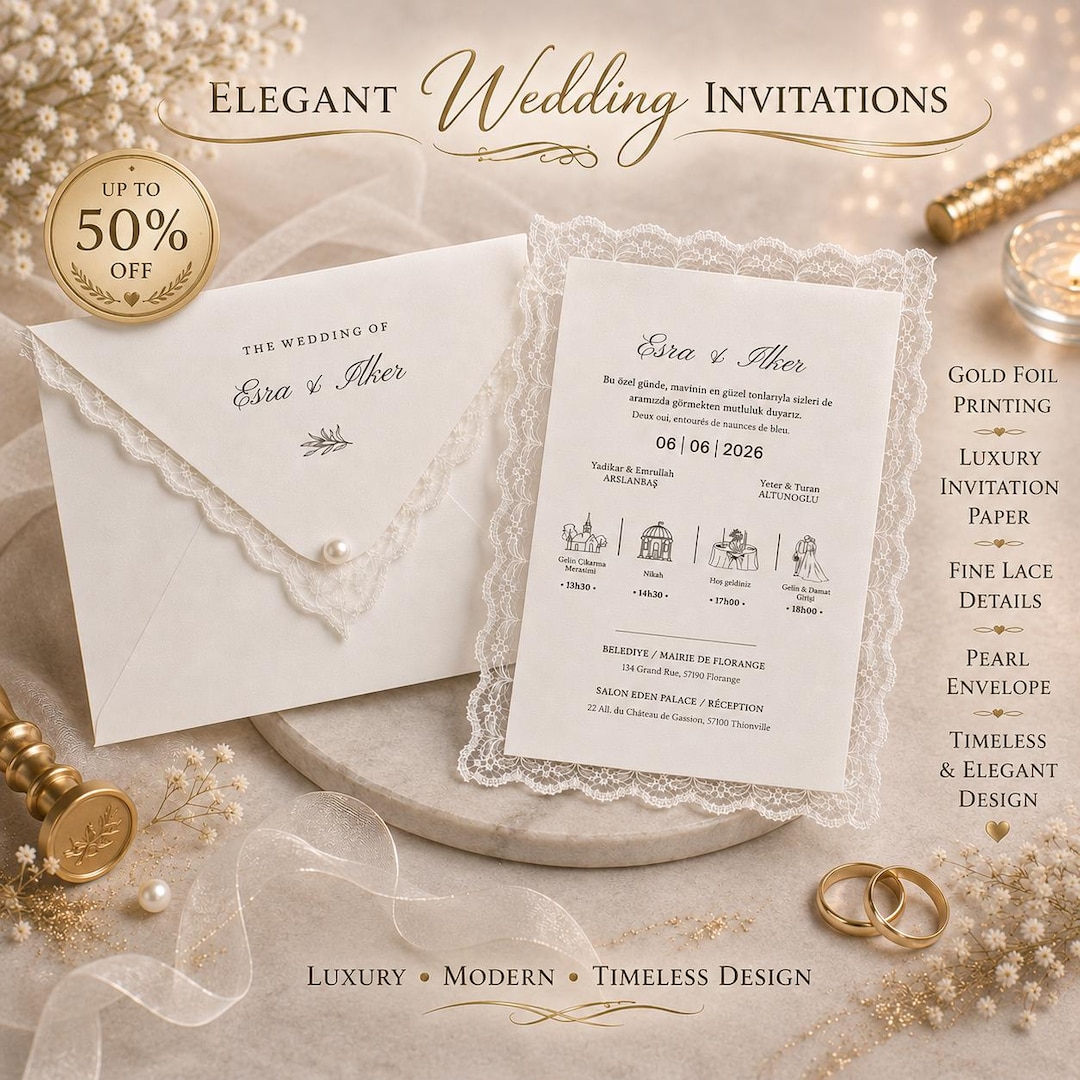 Personalized Lace Wedding Invitations Custom Printed Cards Pearl personalized-lace-wedding-invitations-custom-printed-cards-pearl
