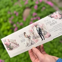 Single Slide Wedding Invitation Template Editable in Canva - Etsy UK