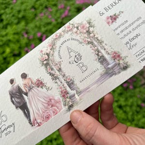 Sliding Floral animierte Hochzeitseinladung, niedliche animierte Einladung, niedliche animierte Einladung, Günstige Hochzeitseinladung, Günstige Einladung