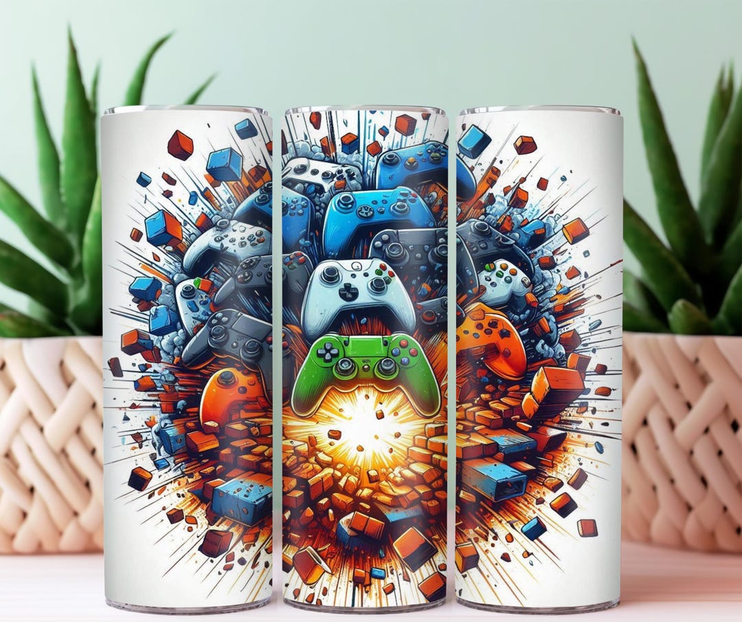 Video Game Battle Royale Tumbler Wrap 20 Oz Sublimation PNG Video Gamer ...
