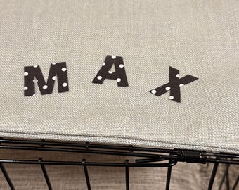 Minimalist Dog Crate Cover: Linen-Effect Fabric, Magnetic Closure, Made to Order