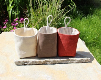 Reversible Fabric Basket: Hanging Storage Organizer Bin