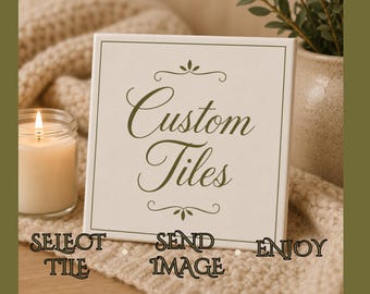 Custom Wedding Photo Tile Gift, Personalized Couple Decor, Anniversary Keepsake