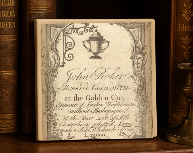 Vintage Royal Ephemera Coasters • Antique Document Decor