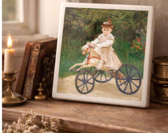 Claude Monet Ceramic Tiles – Impressionist Wall Art – Vintage French Garden Decor