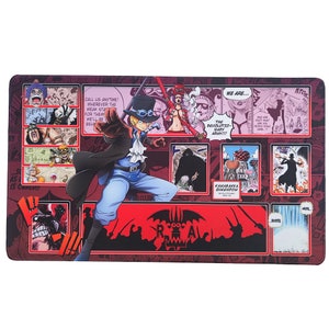 Tapis de jeu Sabo - Armée révolutionnaire avec zones Tapis de jeu TCG Three Brothers Ace Luffy