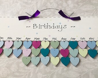 Birthday Board ~ Special Occasions ~ Reminder ~ Calendar ~ Celebrations ~ Dates to Remember ~ Present Gift Family Friends Wedding