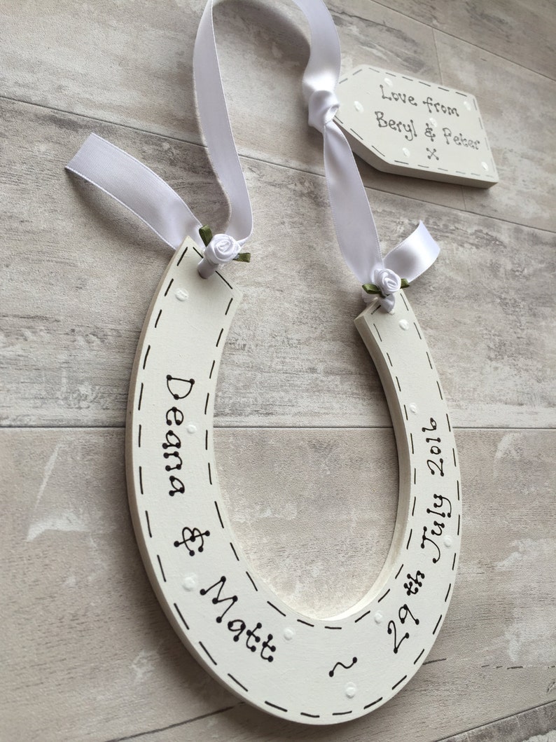 Personalised Traditional Wedding Lucky Horseshoe for Bride Etsy UK