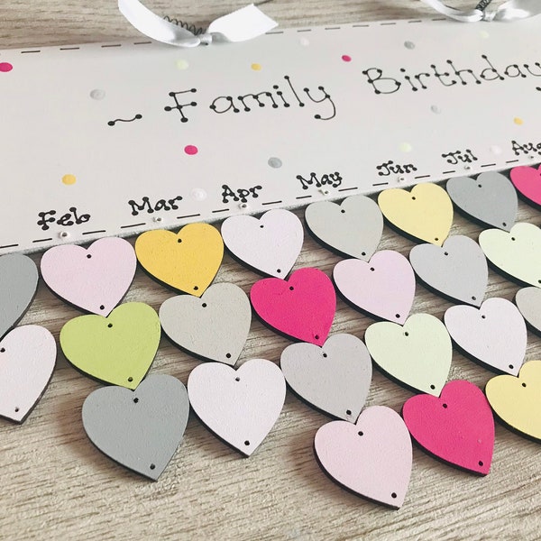 Personalised Family Friend Birthday Board ~ Special Occasions, Reminder, Calendar, Celebrations, Planner, Dates to Remember ~ Gift Present