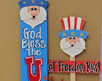 Uncle Sam...Let Freedom Ring Porch Leaner & Company E Pattern