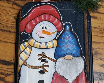 Winter Friends Snowman and Gnome Painting Pattern, decorative painting packet, template, design