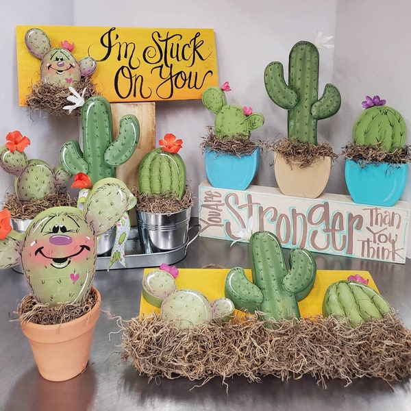 Stuck on You cactus collection  epattern, decorative painting epatteen