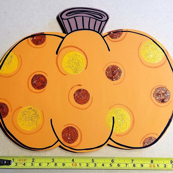 Painted Polka Dot Pumpkin Wreath Attachment or Sign. Lightweight Pumpkin,  Hand Painted Pumpkin for Deco Mesh or Grapevine Wreath