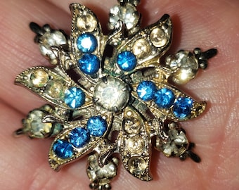 Antique Snowflake Brooch with Sequin's, Grandma's Collection.