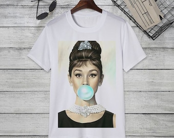 AUDREY HEPBURN Shirt | Audrey Hepburn Homage Retro | Audrey Hepburn Tees | Audrey Hepburn 90s Tshirt| Audrey Hepburn Merch Gift, Audrey Gift