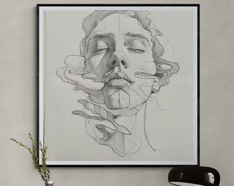 Ätherische Umarmung - Hochwertige druckbare Kunst