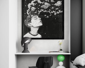 Kosmische Träume - Hochwertige druckbare Kunst