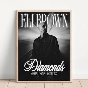 Eli Brown | Black and White House Music Vertical Poster, DJ Rave Techno Wall Decor, Matte Wall Art Print, Music Lover Gift, EDM House Party