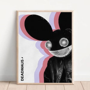 Deadmau5 | Matte Vertical Posters, EDM Techno Music House Music Wall Art, Music Lover Gift, Retro Art, Club Decor, Festival Poster