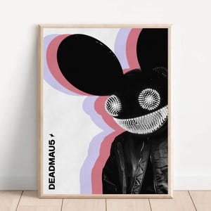 Deadmau5 | Matte Vertical Posters, EDM Techno Music House Music Wall Art, Music Lover Gift, Retro Art, Club Decor, Festival Poster