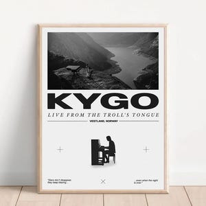 Kygø | EDM Black and White Matte Vertical Poster, Rave Minimal Tropical House Music Art Print, DJ Wall Decor, Music Lover Gift, Festival