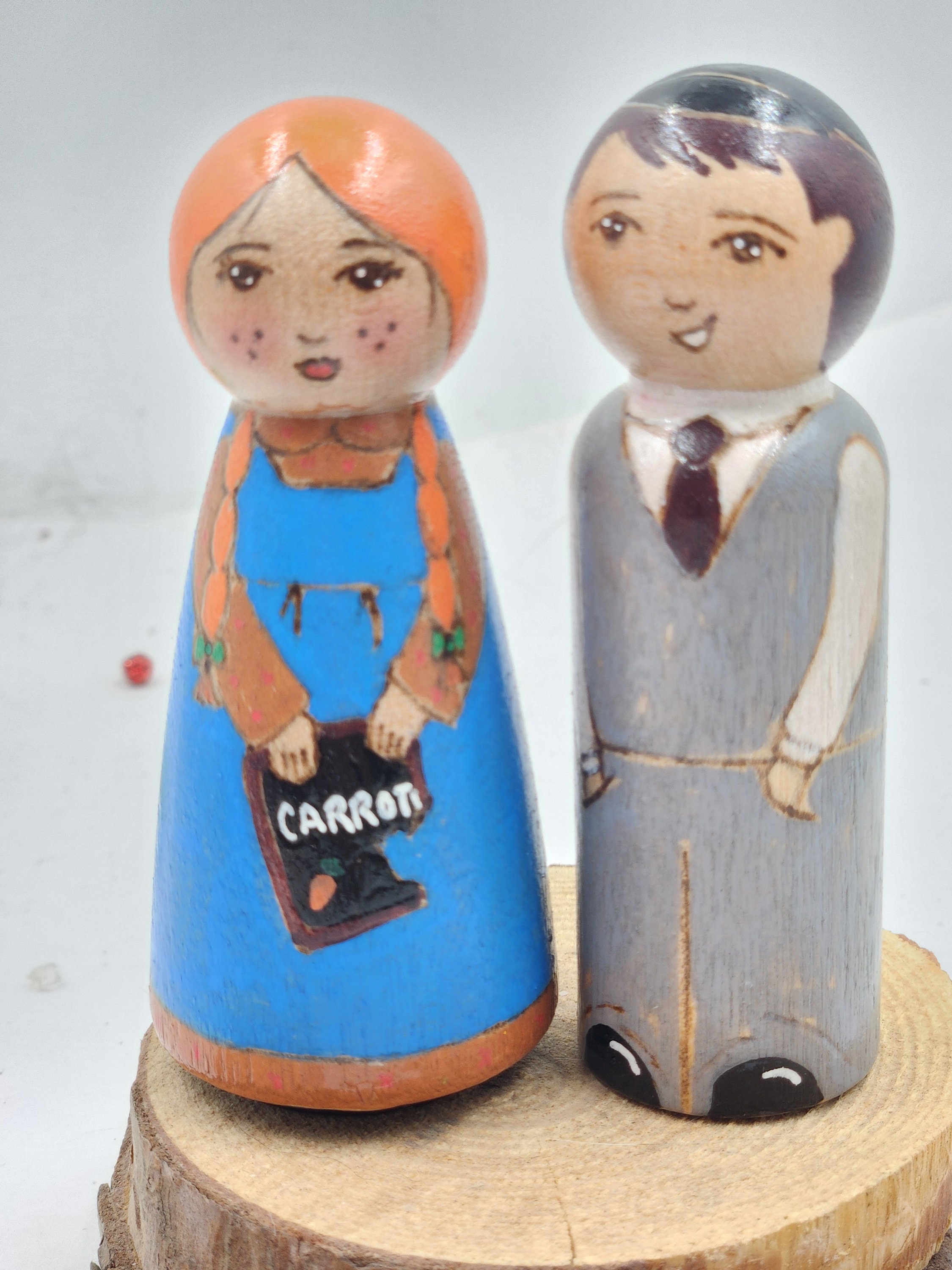 Wooden Peg Dolls DIY Inspired by Little House on the Prairie