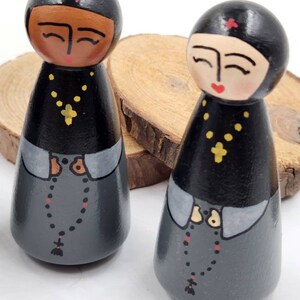 Orthodox Nun Peg Doll Set - Etsy