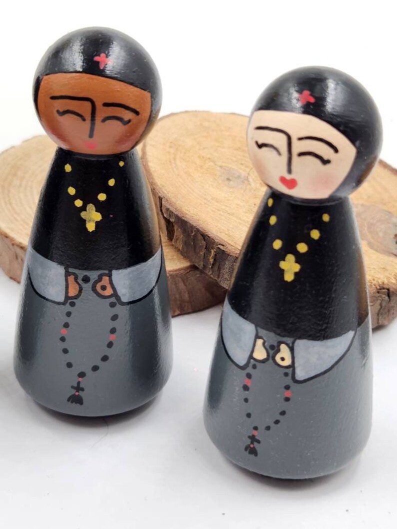 Orthodox Nun Peg Doll Set - Etsy
