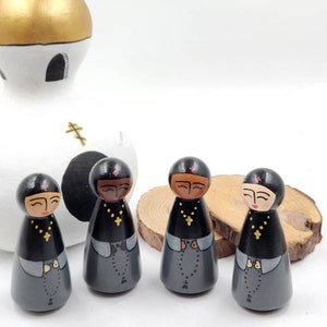 Orthodox Nun Peg Doll Set - Etsy