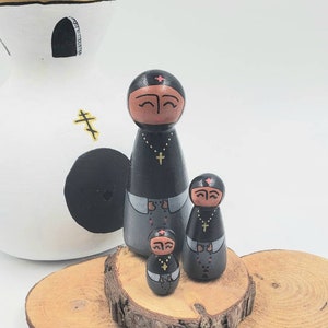 Orthodox Nun Peg Doll Set - Etsy