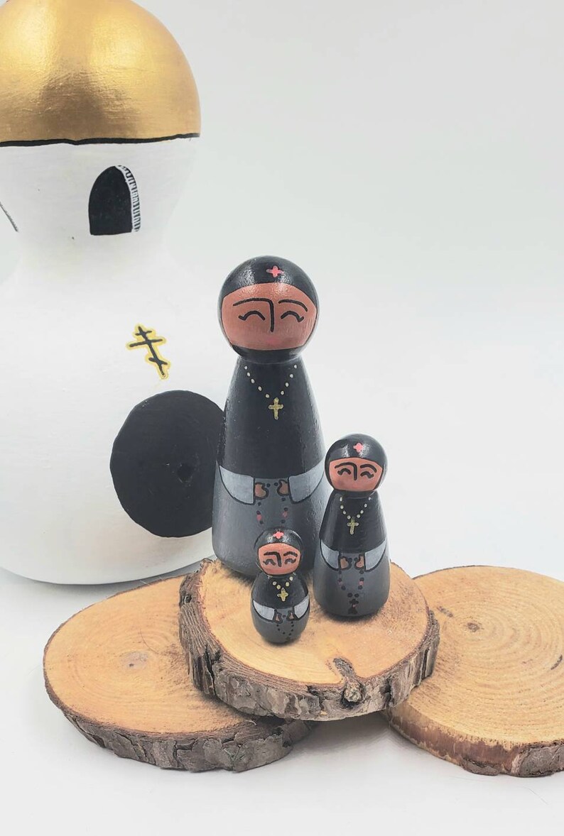 Orthodox Nun Peg Doll Set - Etsy