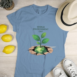World Environment Day Unisex Garment-Dyed T-shirt, Earth Day Tee, Eco-Friendly Apparel, Nature Lover Gift, Sustainable Clothing