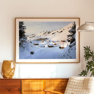 Framed Mountain Alps Print: Swiss Ski Landscape Photography, Hasliberg