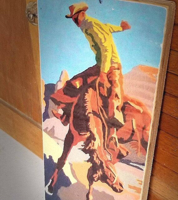 Vintage Paint By Number Painting Handmade Image Transfer Etsy