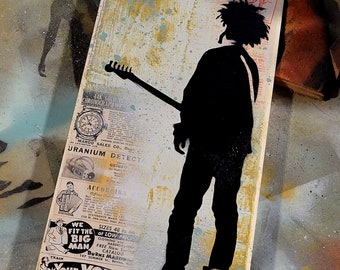 The Cure Original Graffiti Art Painting on Canvas Robert Smith