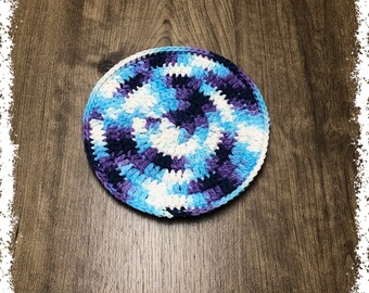 Moondance Crocheted Round Cotton Potholder