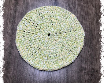 Dream Twists Crocheted Round Dish Cloth