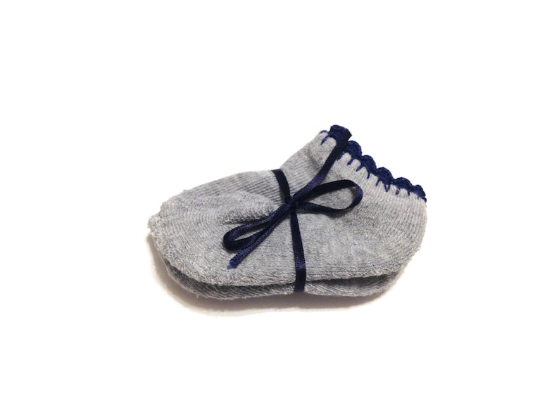 Infant Girl Socks With Crocheted Shell Stitch-Size 0-6 Months-Trio Of Blues