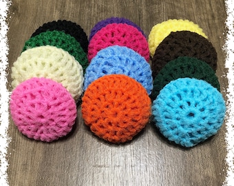 Assorted Crocheted Nylon Netting Dish Scrubbies-Mystery Lot Of Twelve