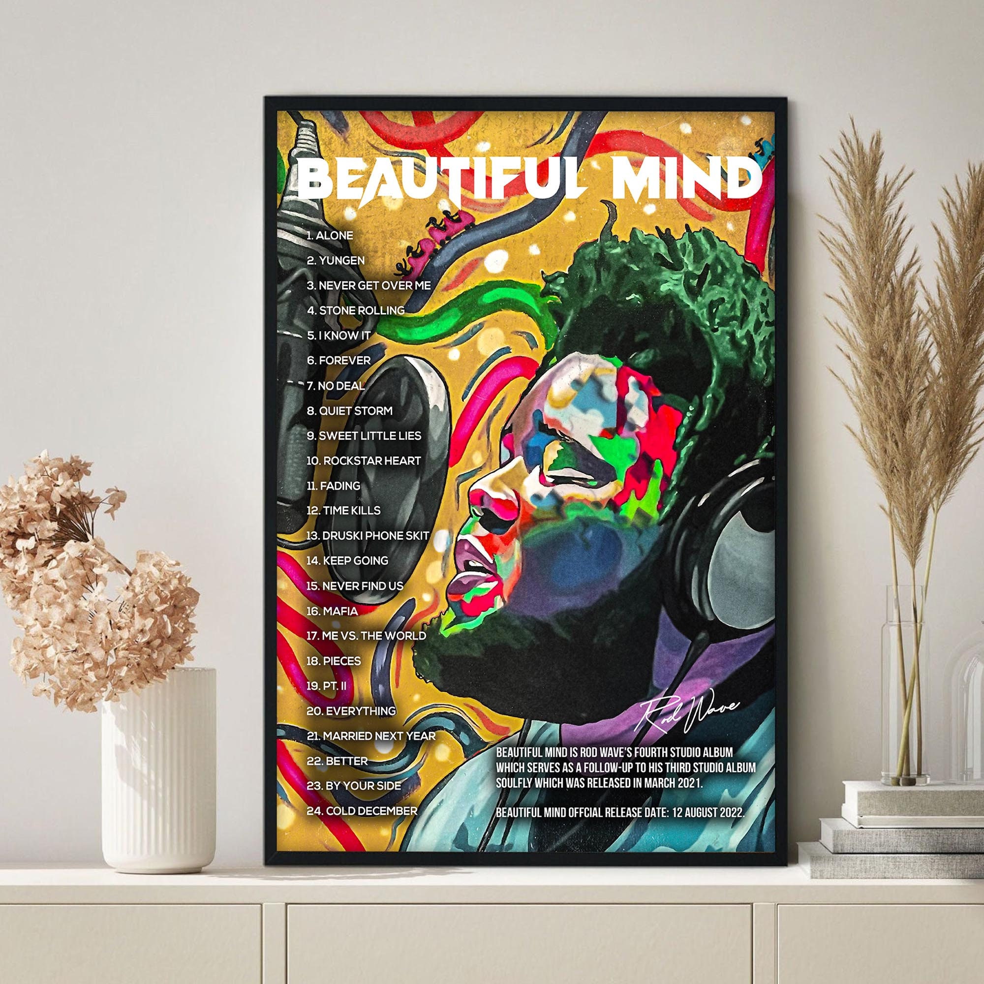 Discover Rod Wave Poster, Rod Wave Beautiful Mind Tour Poster