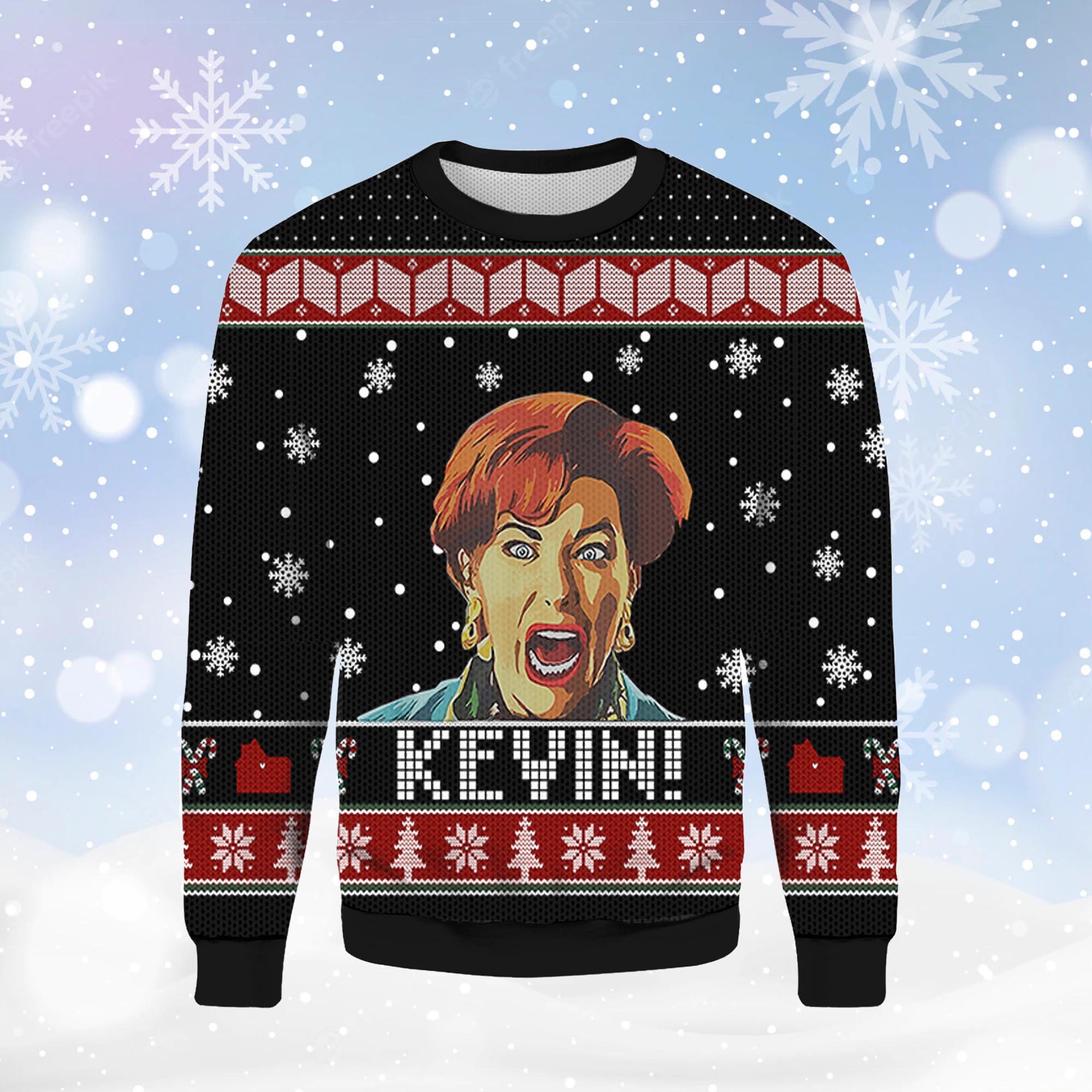 Discover Catherine O'Hara Screaming Kevin Home Alone Ugly Christmas Sweater