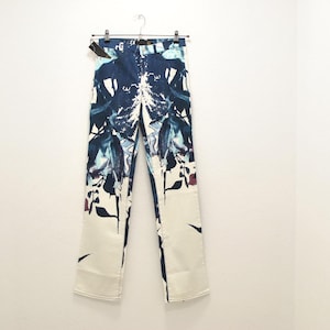Vintage Roberto Cavalli printed stretch pants , very rare model , size S