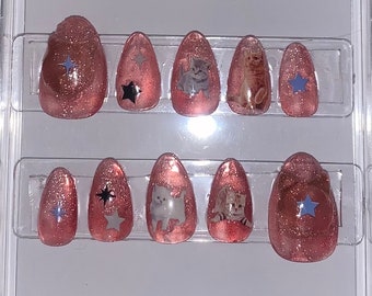 Faux ongles chatons