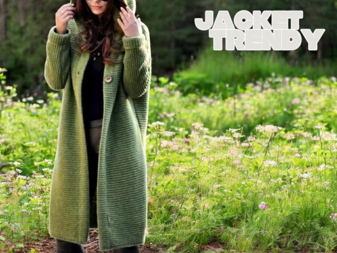 Autumn and Winter Long-sleeved Cardigan Jacket Mid-length Style Thick Hooded Sweater