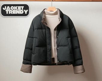 Chaqueta acolchada / Prenda exterior cálida con cuello holgado